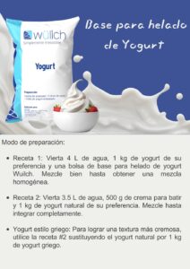 Base para helado de Yogurt
